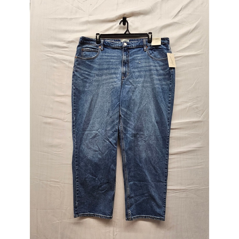 Universal Thread Womens Straight High Rise Jeans Blue Cotton Blend Size 22